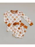 Copper Smiley bamboo Two piece set