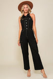 Benny Black Denim Romper