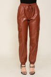 Cargo Faux Lather Pants