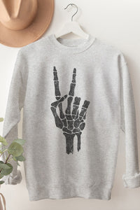 Skeleton Peace Sign Sweatshirt