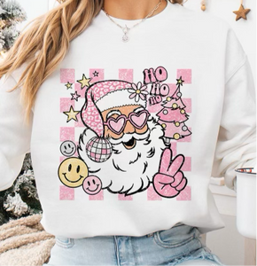 Pink Santa Disco Crewneck