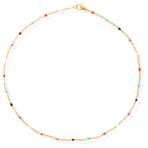 Ellie vail Gwen colorful dainty enamel beaded necklace