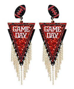 Game Day Flag Earrings