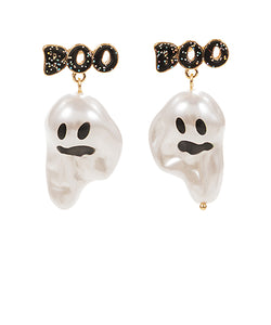 Pearl Ghost Boo Earrings