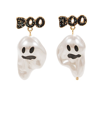 Pearl Ghost Boo Earrings