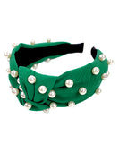 Pearl Studded Knotted Headband