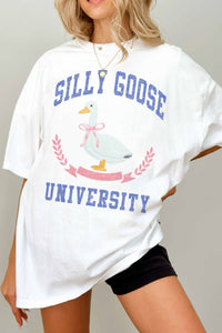 Silly Goose University Oversized T Shirt